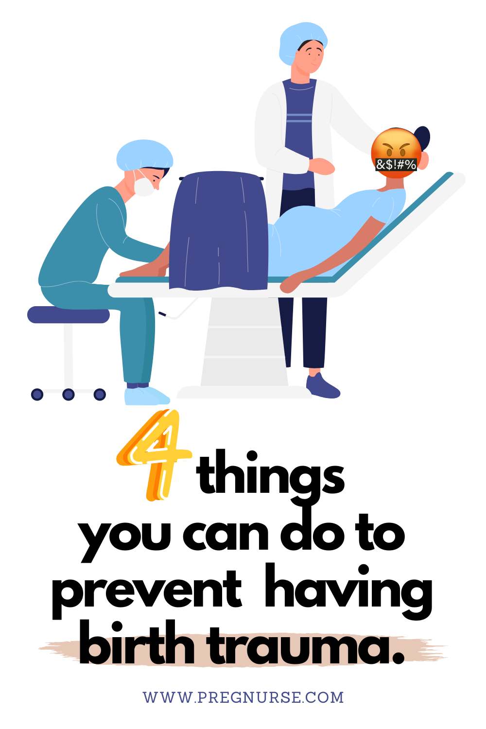 woman swearing giving birth // 4 things you can do to prevent having birth trauma